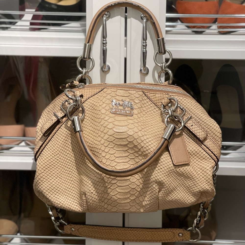 Coach Embossed Python Sophia Satchel